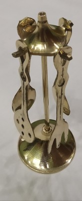 M.S.Fair World Showpiece Spoon Stand Decorative Showpiece  -  4 cm(Brass, Gold)