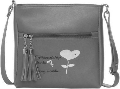 Mahira Fashion Grey Sling Bag Latest New Design Slogan Printed Sling Bag