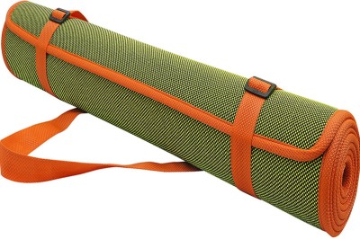 PANCHTATAVA Acupressure Exercise Mat (EVA_Green:Orange Border) Green 6 mm Yoga Mat