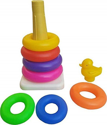 Asra Collections Stacking Ring Toys for Baby, Toddlers, Kids (7 Rings) Color May Very.(Multicolor)