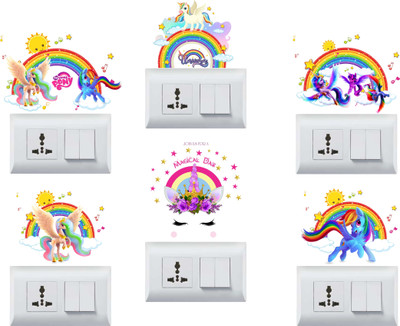 DivineDesigns 10 cm Unicorns Self Adhesive Sticker(Pack of 1)