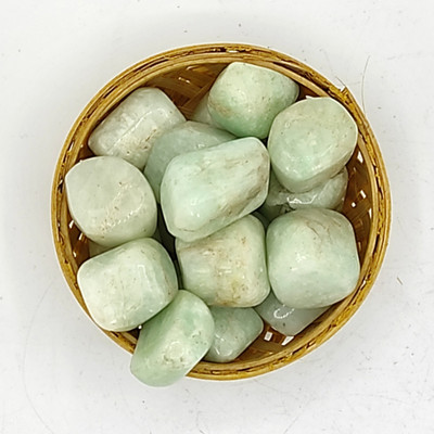 Plus Value azonite-tumbled-basket Regular Asymmetrical Crystal Pebbles(Blue 200 g)