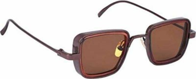 shadz Retro Square Sunglasses(For Men & Women, Brown)