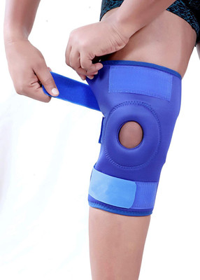 GymWar Adjustable Knee Cap Support Brace for Sports, Gym, Running, Arthritis Knee Support(Blue)