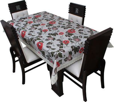 Star Weaves Printed 4 Seater Table Cover(Multicolor, Polyester)