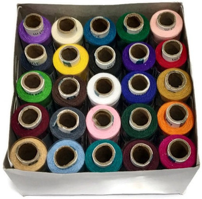 Coats Spade Poly Polyester Sewing Thread 25 colours spools of 300m each Small Box Thread(300 m Pack of25)