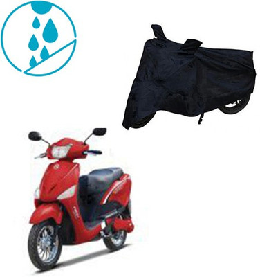 SRENTERPRISES Two Wheeler Cover for Hero(E Scoot, Black)