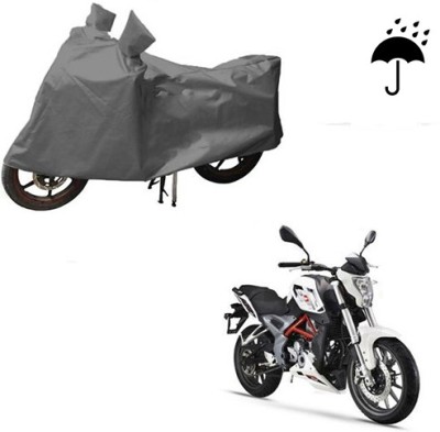 HYBRIDS COLLECTION Waterproof Two Wheeler Cover for DSK Benelli(TNT 25, Grey)