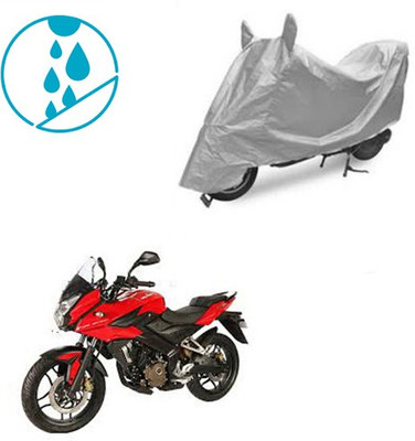 SRENTERPRISES Two Wheeler Cover for Bajaj(Pulsar AS 150, Silver)