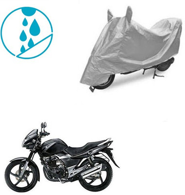 SRENTERPRISES Two Wheeler Cover for Suzuki(GS, Silver)