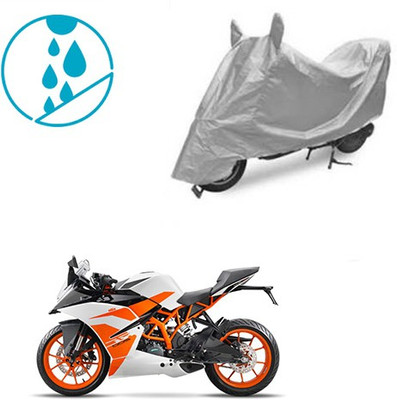 SRENTERPRISES Two Wheeler Cover for KTM(Duke 200, Silver)