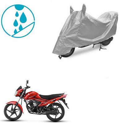 SRENTERPRISES Two Wheeler Cover for Suzuki(Hayate, Silver)