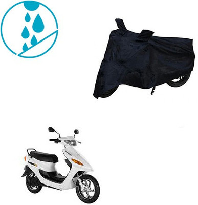 SRENTERPRISES Two Wheeler Cover for Indus(Yo Electron, Black)