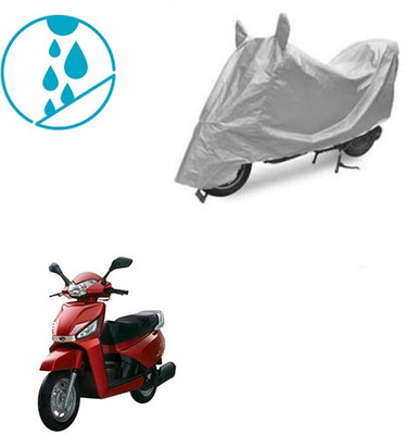 SRENTERPRISES Two Wheeler Cover for Mahindra(Gusto, Silver)