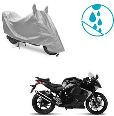 Atulit enterprises Two Wheeler Cover for Hyosung(GT250R, Silver)