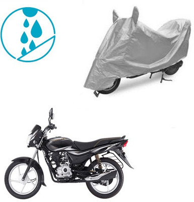 SRENTERPRISES Two Wheeler Cover for Bajaj(Platina 100 DTS-i, Silver)