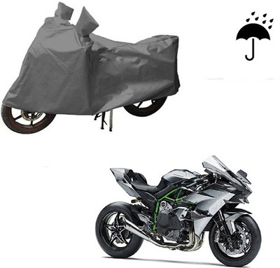 HYBRIDS COLLECTION Waterproof Two Wheeler Cover for Kawasaki(Ninja, Grey)