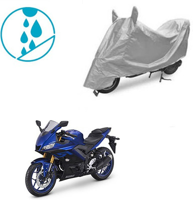 SRENTERPRISES Two Wheeler Cover for Yamaha(YZF R25, Silver)