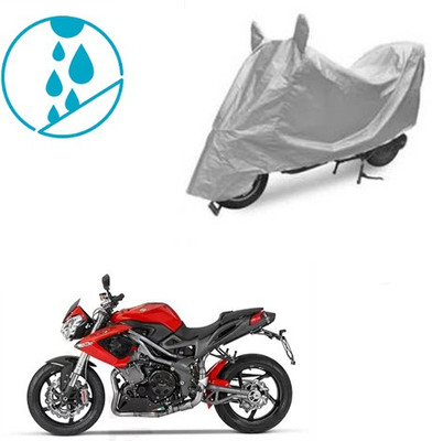 SRENTERPRISES Two Wheeler Cover for DSK Benelli(TNT R, Silver)