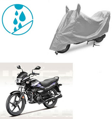 SRENTERPRISES Two Wheeler Cover for Hero(Super Splendor, Silver)