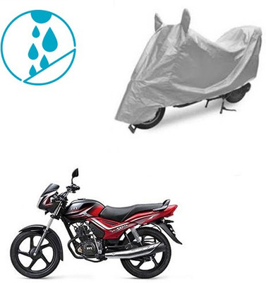 SRENTERPRISES Two Wheeler Cover for TVS(Star City, Silver)