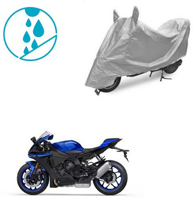 SRENTERPRISES Two Wheeler Cover for Yamaha(YZF R1, Silver)