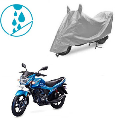 SRENTERPRISES Two Wheeler Cover for TVS(Victor New, Silver)