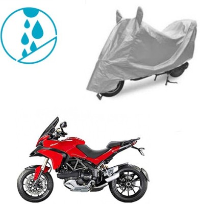 SRENTERPRISES Two Wheeler Cover for Ducati(Multistrada, Silver)