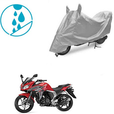 SRENTERPRISES Two Wheeler Cover for Yamaha(Fazer, Silver)