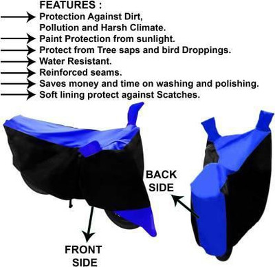 Onisha Two Wheeler Cover for Hero(Electric Optima, Blue, Black)