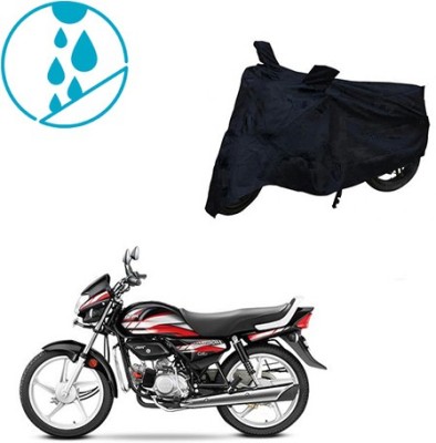 Mdstar Waterproof Two Wheeler Cover for Hero(CD deluxe, Black)