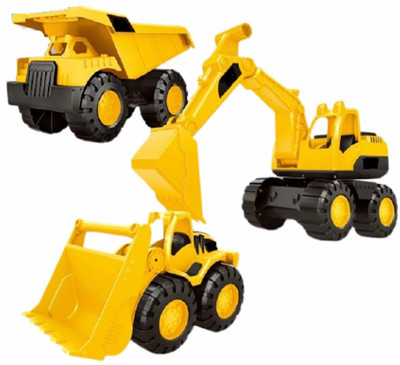 Jay Shree Gopal 3 in 1 Super Builders Best Construction Toys for Kids Jumbo Big Size Automobile Construction Engineering Toy Vehicle Dumper bulldozer earth diger Truck fo
