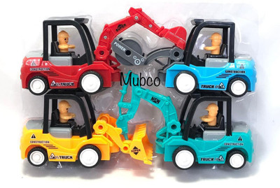 Mubco 4 Colorful Automobile Toy Friction Truck Set(Multicolor, Pack of: 4)