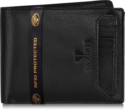 Walrus Men Black Artificial Leather Wallet(6 Card Slots)