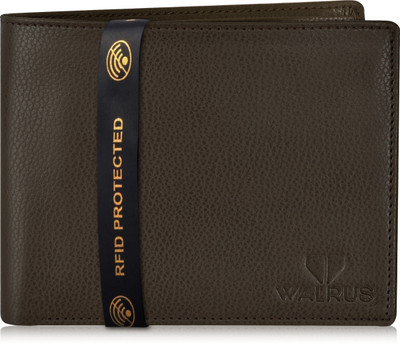 Walrus Men Brown Artificial Leather Wallet(8 Card Slots)