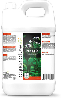 Aquanature Flora-C Carbon Source for Planted Aquarium (1Ltr) Aquatic Plant Fertilizer(1 L)
