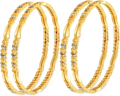 Maruti Alloy Gold-plated Bangle Set(Pack of 4)