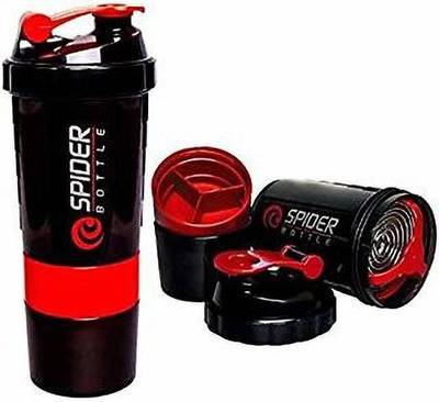 DCRYSTAL ®Spider Protein Shaker|Sipper Bottle|Gym Bottle| - 600 ml Shaker(MULTICOLOUR) 600 ml Shaker  (Pack of 1, Multicolor, Red, Black, Tritan, Plastic)