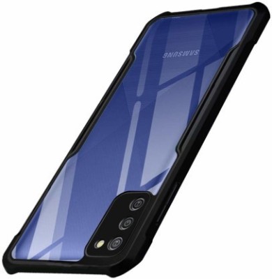 Hydbest Back Cover for Samsung Galaxy M02s, Transparent Hybrid Hard PC Back TPU Bumper(Transparent, Black, Shock Proof, Silicon, Pack of: 1)