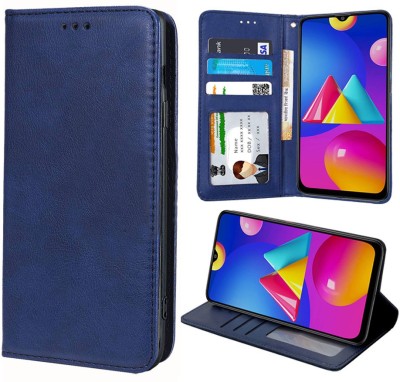 Unistuff Flip Cover for Samsung Galaxy M02s, Samsung Galaxy F02s(Blue, Dual Protection, Pack of: 1)
