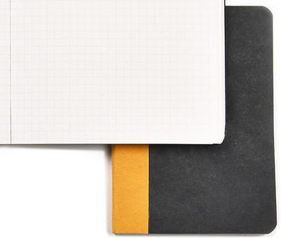 Bluecat Handmade Assorted Planner/Organizer Grid 60 Pages(Black, Orange, Pack of 2)