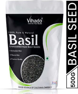 Vihado Raw Basil Seeds - 500g Basil Seeds(500 g)