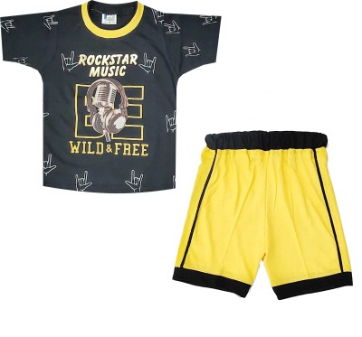 The Twins Boys Casual T-shirt Shorts(YELLOW)