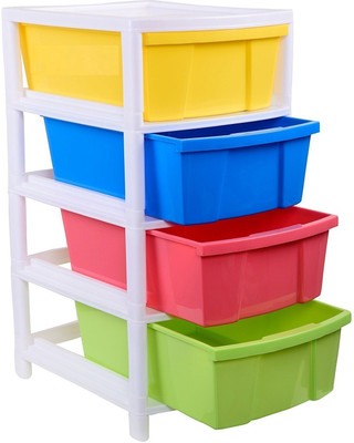 AK HUB 4 Compartments Plastic Containers(Multicolor)