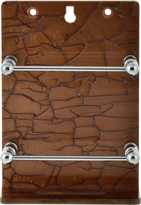 STIMULUS Stylish Acrylic Wall Mount MOBILE STAND (Size - 4X6 Inch) ( BROWN colour) 4MM SS ROAD Mobile Holder