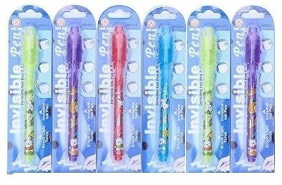 Ciconia 10 Pcs Art Portable Invisible Magic Pen with UV-Light (Random Color) Sketch Nib Sketch Pen(Multicolor)