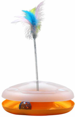 Taiyo Pluss Discovery Cat Toys, Size: (25X35 cm) (LXH), Cat Interactive Toy Triangle with Ball and Catch The Feather to Exercise and Satisfy Pet’s with Fun Toy, Suitable for Cats & Kittens (Yellow) Plastic Ball, Tough Toy, Training Aid For Cat Taiyo Pluss Discovery Cat Toys, Size: (25X35 cm) (LXH), Cat Interactive Toy Triangle with Ball and Catch The Feather to Exercise and Satisfy Pet’s with Fun Toy, Suitable for Cats & Kittens (Yellow) Plastic Ball, Tough Toy, Training Aid For Cat