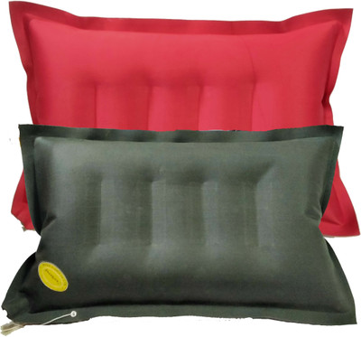 DUCKBACK Air Solid Sleeping Pillow Pack of 2(Red, Green)