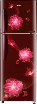 Haier 258 L Frost Free Double Door Top Mount 2 Star Convertible Refrigerator(Red Blossom, HEF-25TRFF)