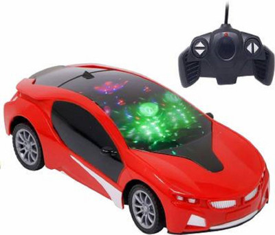 HREYANSH COLLECTION Remote Controlled Rechargeable Famous 3D LED Lights Car(Multicolor)